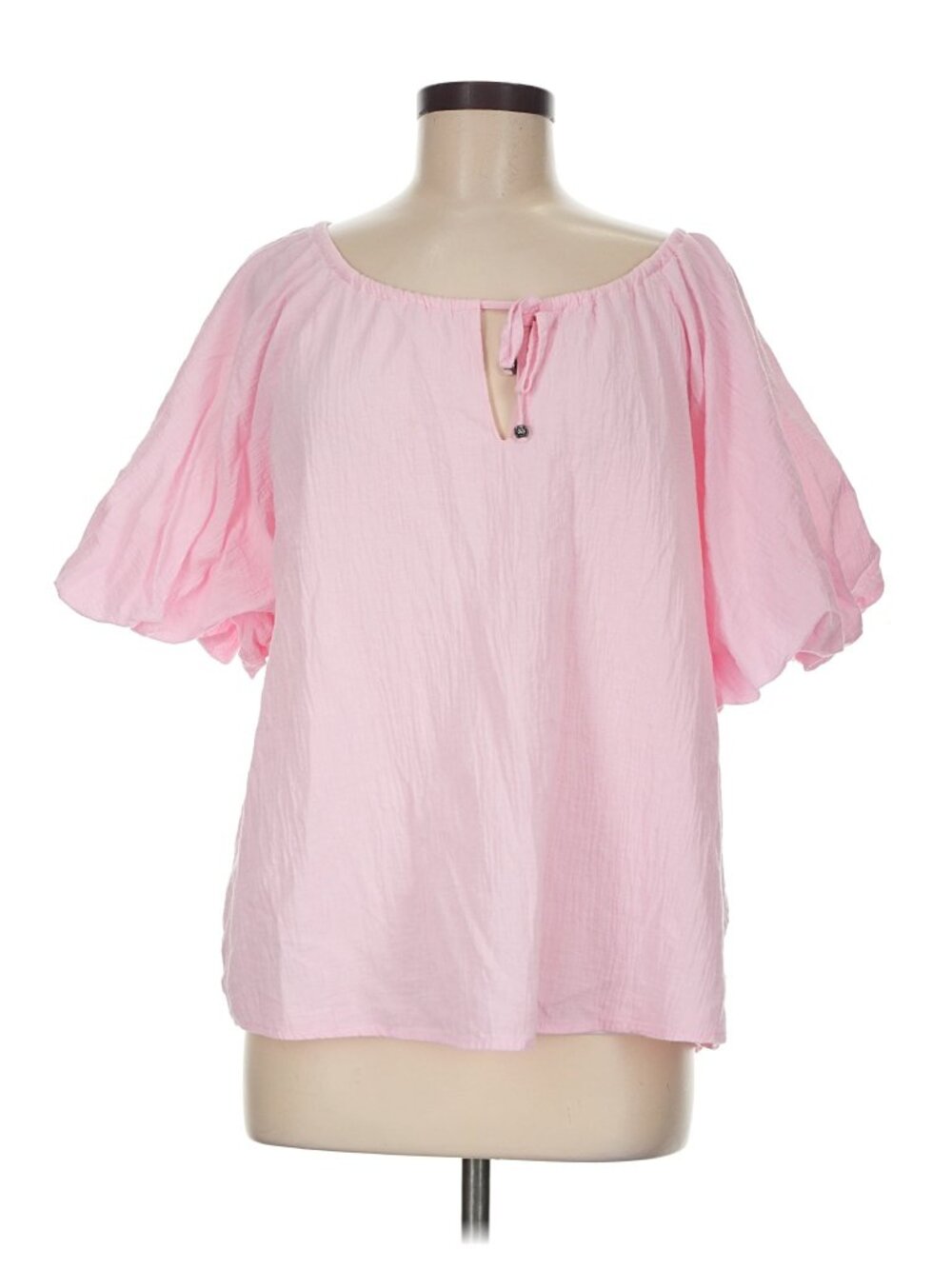 VICI Pink Balloon-Sleeve Blouse